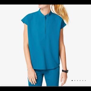 figs rafaela top & yola bottom in alps blue color